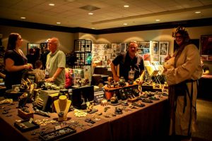 Table of wares for sale in the maker market