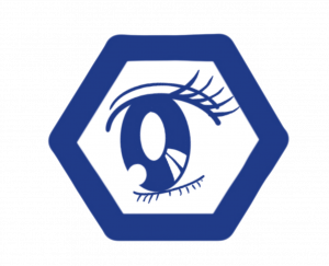 Anime track logo of an eye